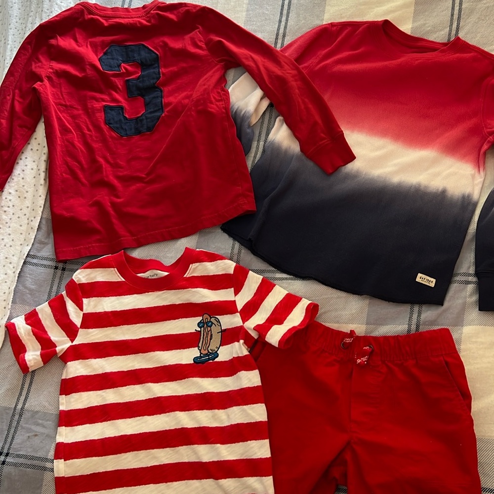 Gifted JP Boys EUC Bundle of Red, White & Blue clothing